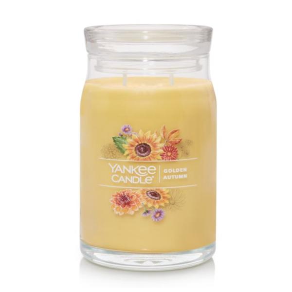 Yankee Fall Jar 20 oz - 2 Wick Candle - Golden Autumn