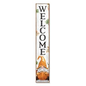 My Word! Porch Board - Welcome Gnome Pumpkin