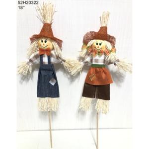 Scarecrow Rustic With Hat - 18 in