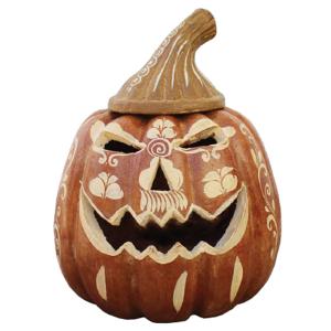 Pumpkin Clay Day of Dead Round - 16 in h x 10.5 in w