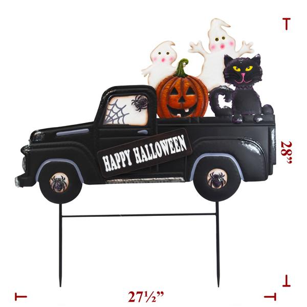 Stake Metal Halloween Truck