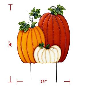 Stake Pumpkin Cluster - 3 Colors