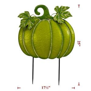 Green Pumpkin Stake - 17.5 in