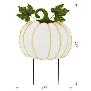 White Pumpkin Stake - 17.5 in