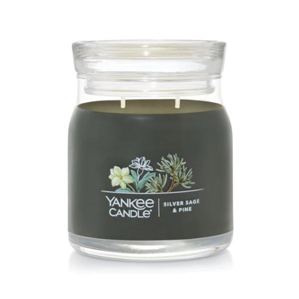 Yankee Christmas Jar 13 oz 2 Wick - Silver Sage Pine