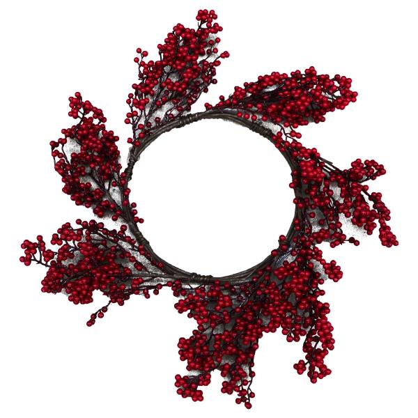 Waterproof Berry Red Wreath - 24 in