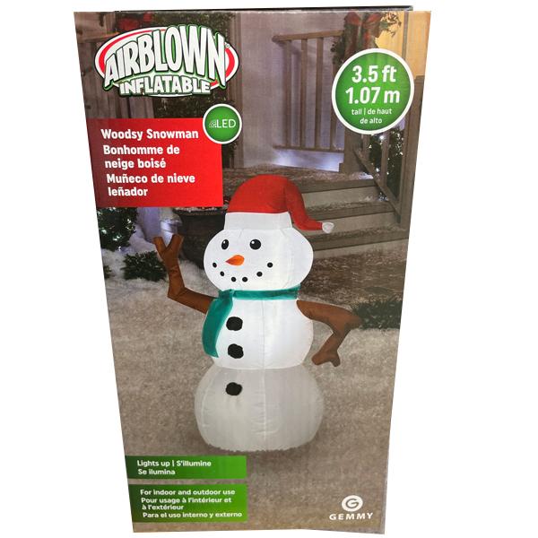 Woodsy Snowman: Airblown Inflatable - 3.5 ft