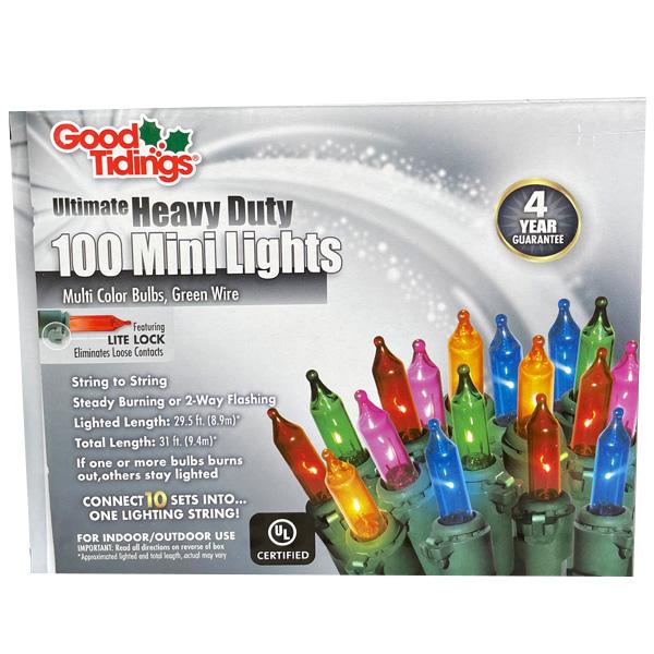 Ultimate Heavy Duty Light Set - 100 Mini Lights - Multicolored