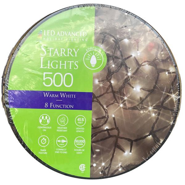 LED Starry 500 Lights - Warm White - 8 Function 