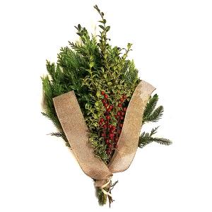 Fresh West Coast Mixed Greenery Bunch with Berries