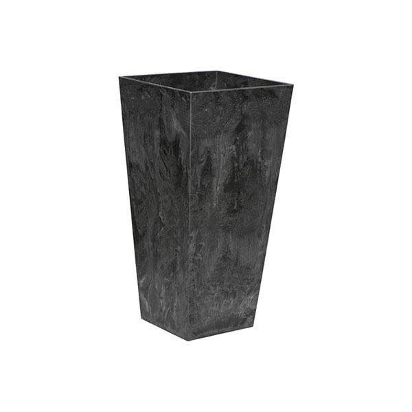 Ella Square Planter Tall - Black 13.5in