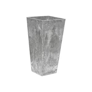 Ella Square Planter Tall - Grey 13.5in