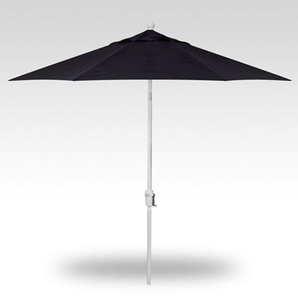 Treasure Garden Umbrella - 7.5 ft Navy, White Pole, Push Button 