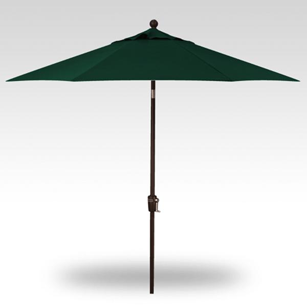 Treasure Garden Umbrella - 7.5 ft, Forest Green, Bronze Pole, Push Button