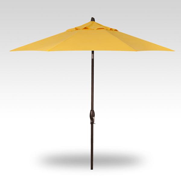 Treasure Garden Umbrella - 9 ft, Lemon, Bronze Pole, Auto 