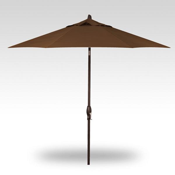Treasure Garden Umbrella - 9 ft, Canvas Teak, Bronze Pole, Auto