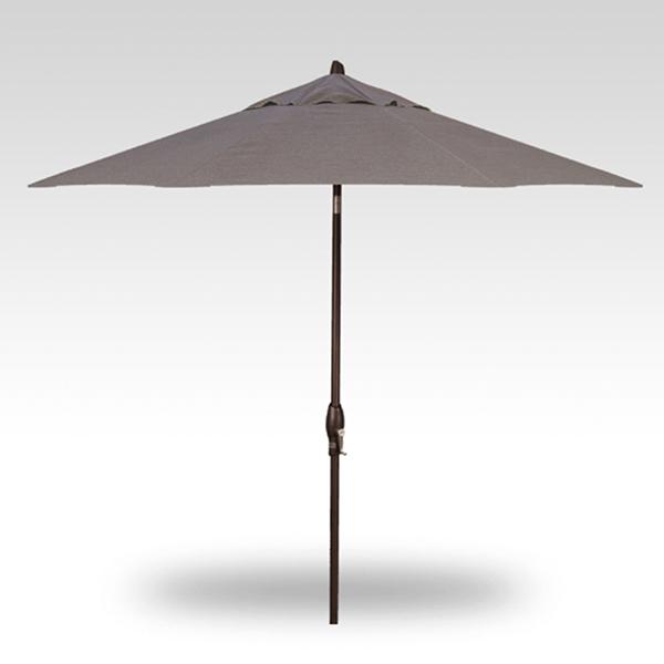 Treasure Garden Umbrella - 9 ft, Mushroom, Bronze Pole, Auto 