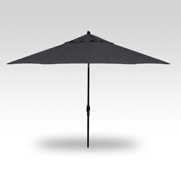 Treasure Garden Umbrella - 11 ft, Bliss Onyx, Black Pole, Auto