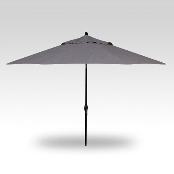 Treasure Garden Umbrella - 11 ft, Bliss Pebble, Black Pole, Auto 