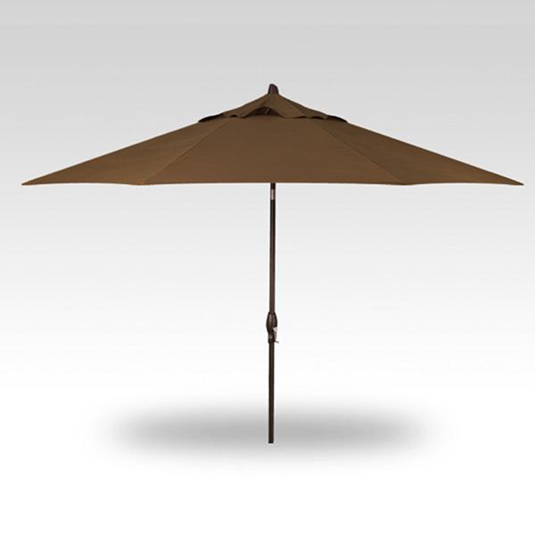 Treasure Garden Umbrella - 11 ft, Mocha, Bronze Pole, Auto