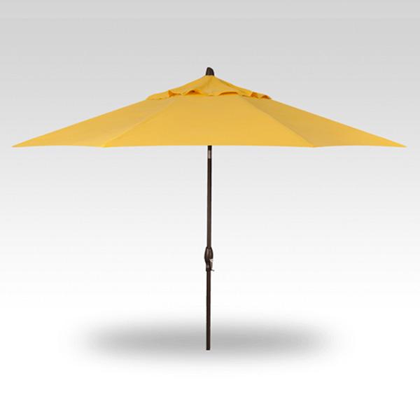 Treasure Garden Umbrella - 11 ft, Lemon, Bronze Pole, Auto