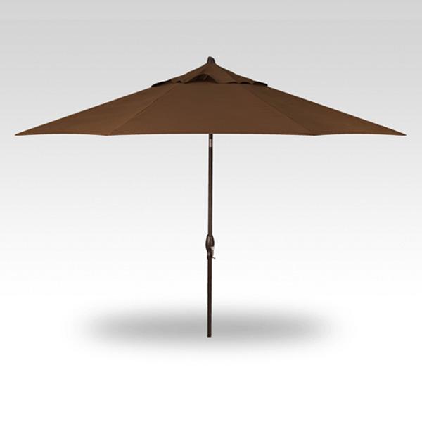 Treasure Garden Umbrella - 11 ft, Teak, Bronze Pole, Auto