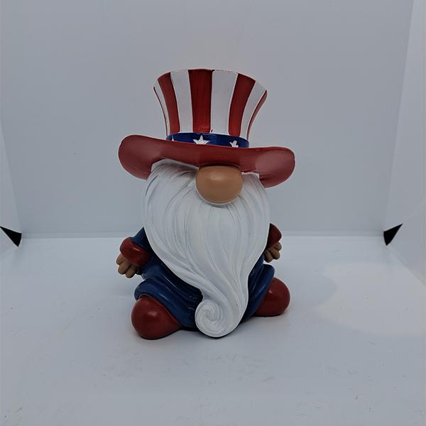 Statue Gnome Patriotic - 7.25in