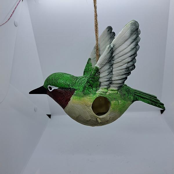 Birdhouse Resin Decor Hummingbird - 11in