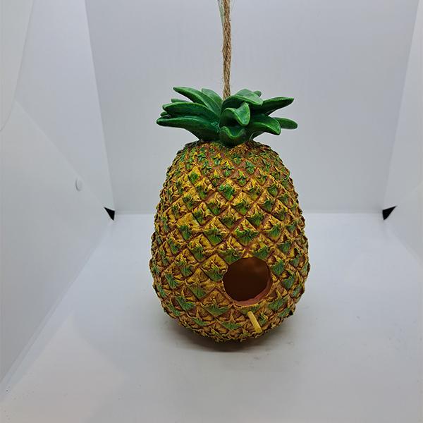 Birdhouse Resin Decor Pineapple - 8.5in
