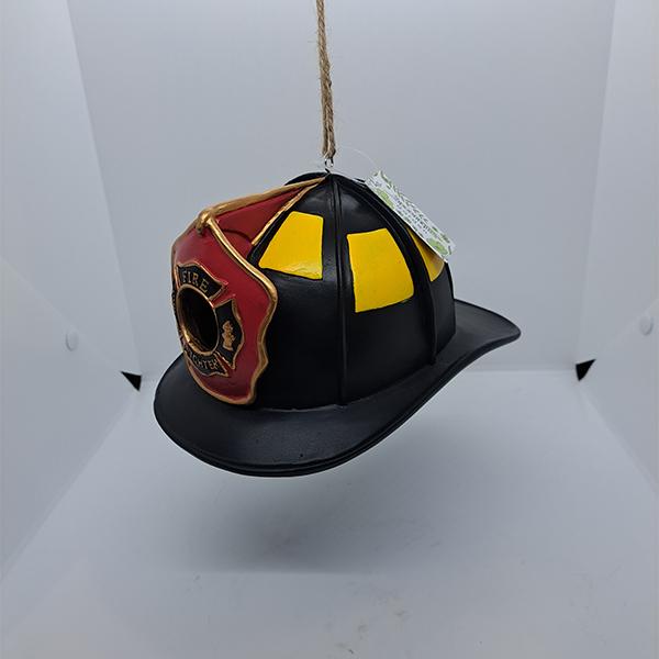 Birdhouse Resin Decor Fire Helmet - 10in