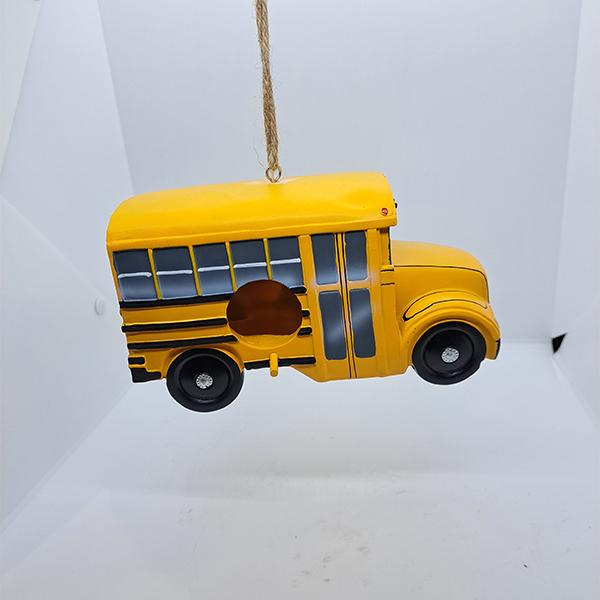 Birdhouse Resin Decor Schoolbus - 8.25in