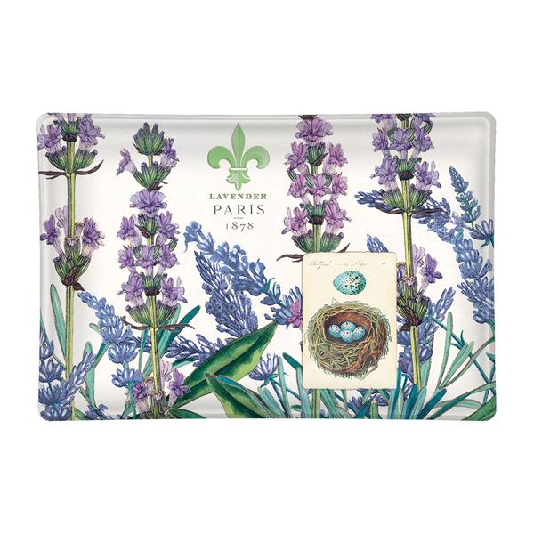 Michel Design Works Lavender Rosemary Rectangular Glass Soap Dish